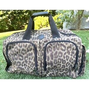 VTG Ricardo Beverly Hills Designer Luggage Large Tote Overnight Bag Animal Print